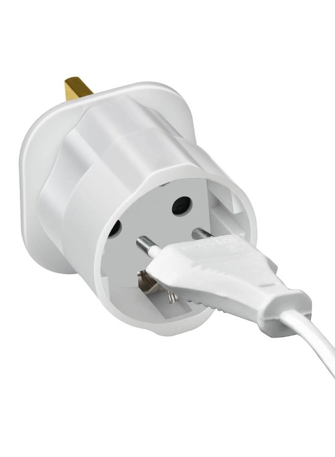 Duravel EU to UK Travel Plug Adapter, Converts European Schuko 2-Pin to British Socket 13A 250V Fused - Image 5