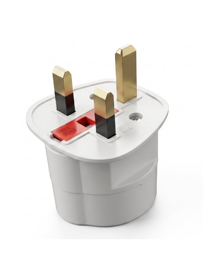 Duravel EU to UK Travel Plug Adapter, Converts European Schuko 2-Pin to British Socket 13A 250V Fused - Image 3