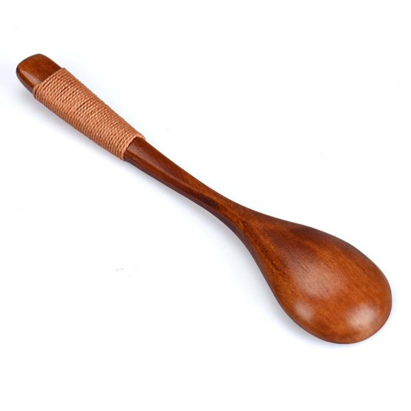 Wooden Spoon Set 6-Piece Natural Bamboo Cooking Spoon - Heat Resistant Non-Stick Safe Kitchen Utensil for Home Kitchen - Image 2