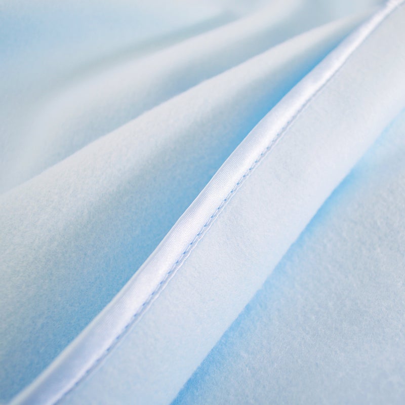 TL Care Fleece Blanket (30" x 30") with Silk-Like Satin Trim, Soft, Warm & Cozy, Blue, for Boys and Girls, Perfect for Baby Carrier, Stroller, Travel and Gifting - Image 4