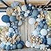 Partycus Dusty Blue Balloon Arch Kit Double Stuffed Dark Light Blue Pastel Latex Balloon Garland for Baby Shower Birthday Bridal Wedding Easter Valentine Party Decoration - Image 3