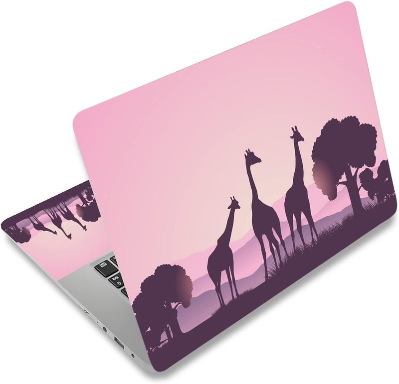 Laptop Skin Vinyl Sticker Decal, 12" 13" 13.3" 14" 15" 15.4" 15.6 inch Laptop Skin Sticker Cover Art Decal Protector Fits HP Dell Lenovo Compaq Apple Asus Acer (Giraffe)