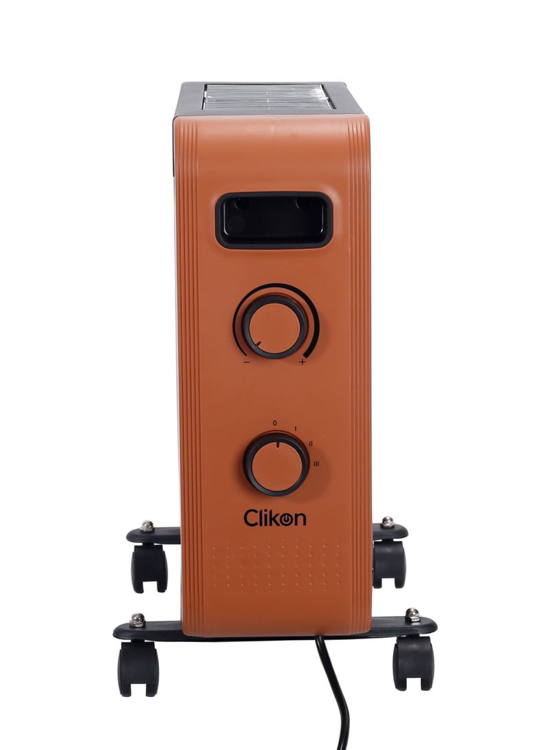 Clikon 1800-2000W Quartz Heater: Efficient & Stylish Heating Solution 2000 W CK4243 Brown/Black - Image 3