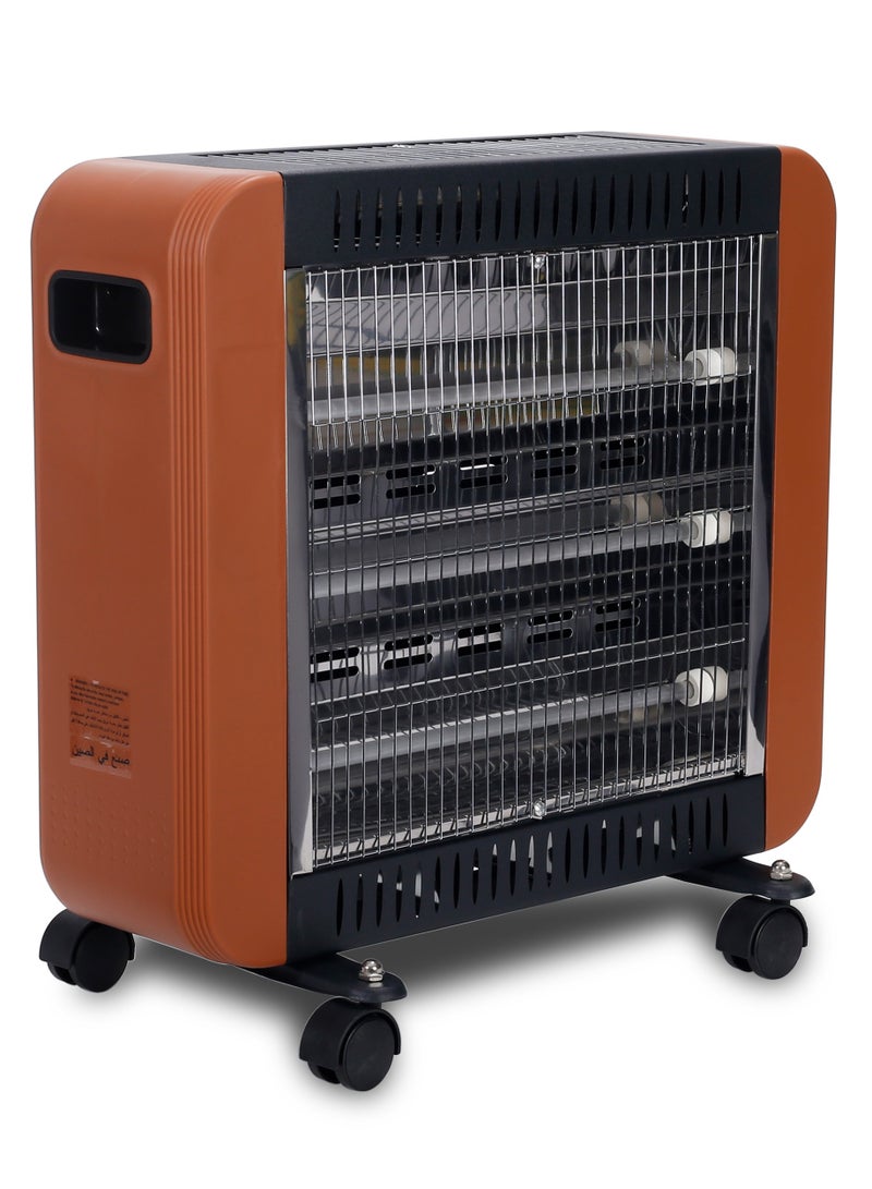 Clikon 1800-2000W Quartz Heater: Efficient & Stylish Heating Solution 2000 W CK4243 Brown/Black - Image 2