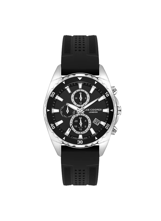 Lee Cooper Men Chronograph Tonneau Silicone Wrist Watch LC07527.351