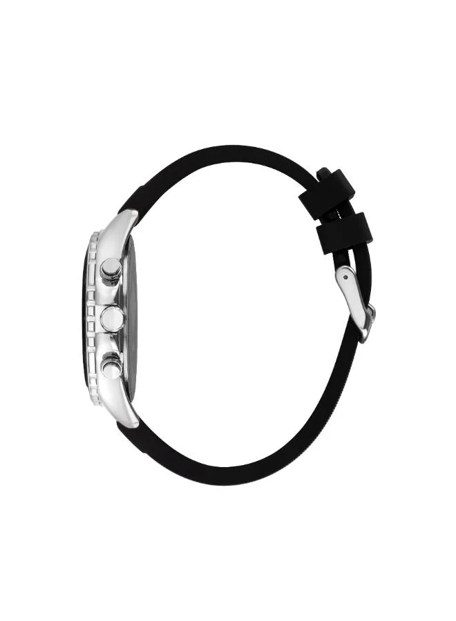 Lee Cooper Lee Cooper LC07527.351 Men's Multi Function Display Watch & Silicone Strap Black