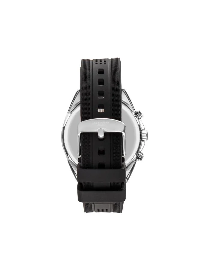 Lee Cooper Lee Cooper LC07527.351 Men's Multi Function Display Watch & Silicone Strap Black