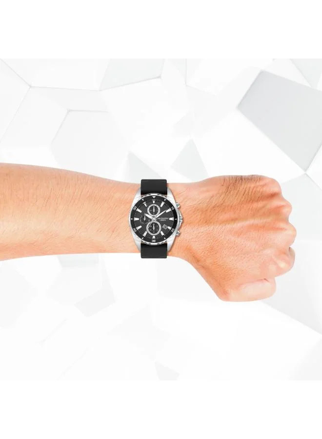 Lee Cooper Lee Cooper LC07527.351 Men's Multi Function Display Watch & Silicone Strap Black