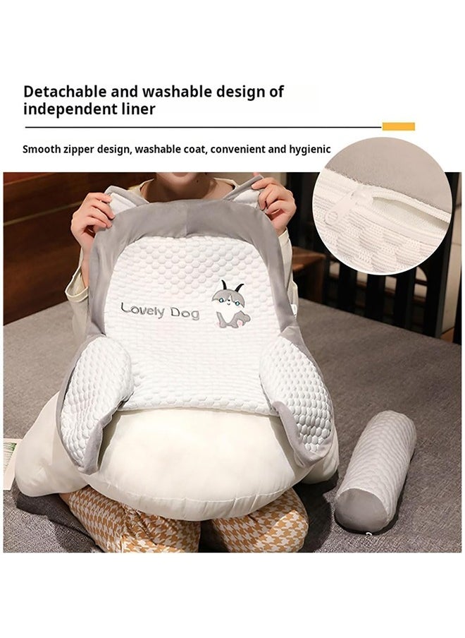 JCB CHIC - Backrest Pillow Reading Pillow-Extra Large Bed Rest Pillow with Detachable Neck Roll & Arms for Sitting in Bed or Couch-Backrest Reading Pillow Adult Back Pillows for Reading,Watching TV,Gaming,Relaxing - Image 1