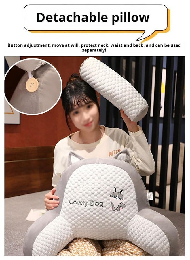 JCB CHIC - Backrest Pillow Reading Pillow-Extra Large Bed Rest Pillow with Detachable Neck Roll & Arms for Sitting in Bed or Couch-Backrest Reading Pillow Adult Back Pillows for Reading,Watching TV,Gaming,Relaxing - Image 1