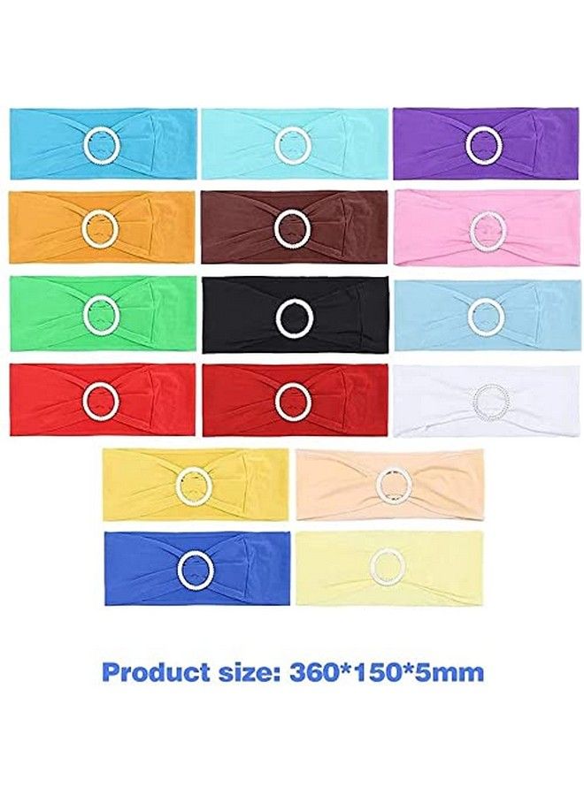 Tvoip 10Pcs Chair Cover Stretch Band With Buckle Slider Sashes Bow Wedding Banquet Chair Decoration (Dark Brown) - Image 5