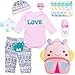 Pedolltree Reborn Baby Dolls Clothes Girl Outfits Accesories 11 Pcs Set for 1722 Inch Reborn Doll Newborn Baby Girl with Butterfly BackpackDiaper - Image 2
