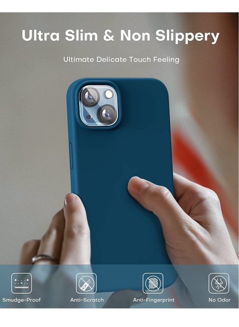 Raxoom 5 in 1 Designed for iPhone 14 Plus Case, with 2 Pack Screen Protector + 2 Pack Camera Lens Protector, Liquid Silicone Ultra Slim Shockproof Protective Phone Case 6.7 - Image 4