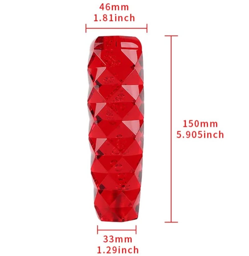 YOURKARTS.COM Diamond King Gear Knob – Crystal Bubble Styling Sporty Handle Gear Shift Knob for Manual/Automatic Cars (Red) | Eye-Catching Mod | car Accessories 2025 - Image 5