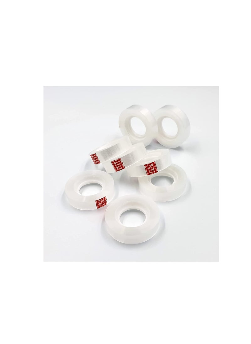 Maxi Maxi Clear Stationery Tape 8Pcs, 1/2" (12mm) Width X36Yads Length, Ideal For Household, School And Office, Fixing And Packaging.  - Image 2