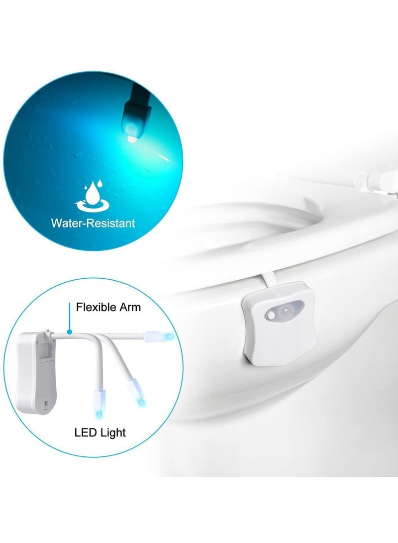 SYOSI The Original Toilet Night Light Gadget Fun Bathroom Lighting Add on Toilet Bowl Seat Motion Sensor Activated LED 9 Color Modes Weird Novelty Funny Birthday Gag Gifts - Image 4