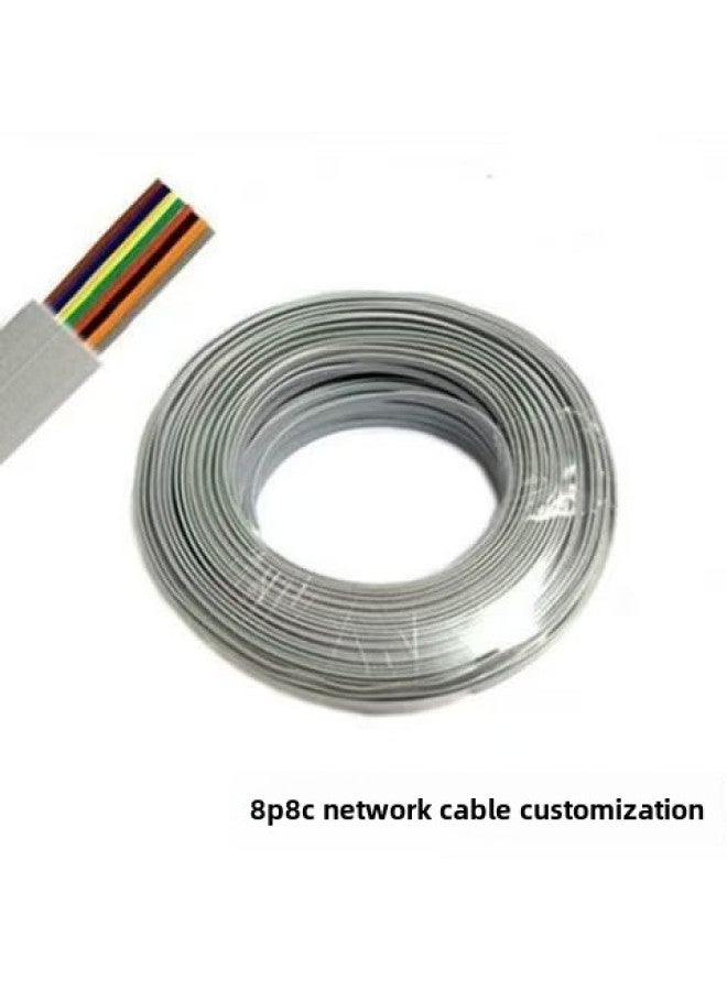 Network Jumper Ultra Short Pure Copper Wire Core Flat Network Wire 8P8C Short Body Crystal Head Network Wire Eight Core Flat Multi-Strand Wire-Color:Silver Gray-Line Length:0.25m  - Image 5
