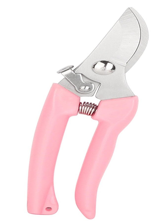 YYaaloa Garden Flower Shears Pruning Shears 6.9 inches Scissors Heavy Duty Plant Scissors for Cutting Flowers, Trimming Plants, Bonsai, Fruits Picking (Pink Handle) - Image 1