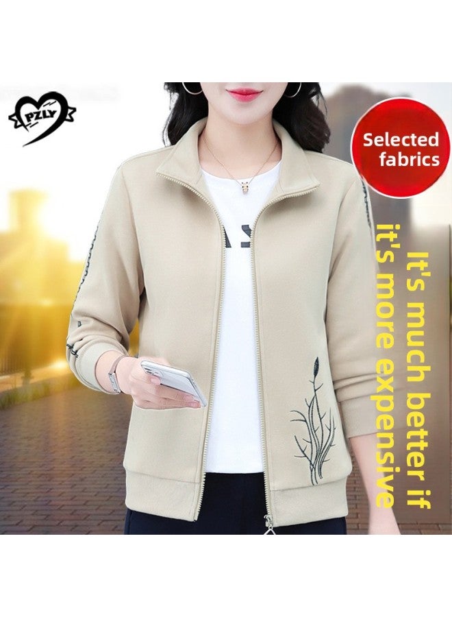 Casual Sports Suit Women's Spring And Autumn Three-piece Set Fashionable Western Style Slimming Running Suit Middle-aged Mother Casual Wear  - Image 2