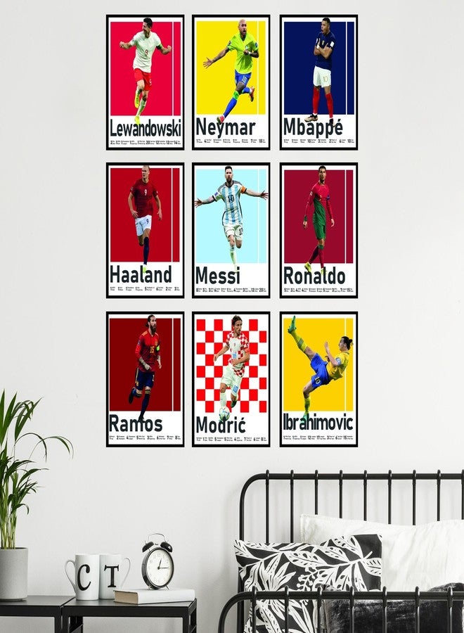 BigWig Prints Soccer Posters - Soccer Decor for Boys Room, Ronaldo & Messi Poster, Mbappe, Neymar, Zlatan Ibrahimovic, Ramos, Modric, World Cup Wall Art, Fifa Art - Unframed Set Of 9 (8x10”) - Image 4