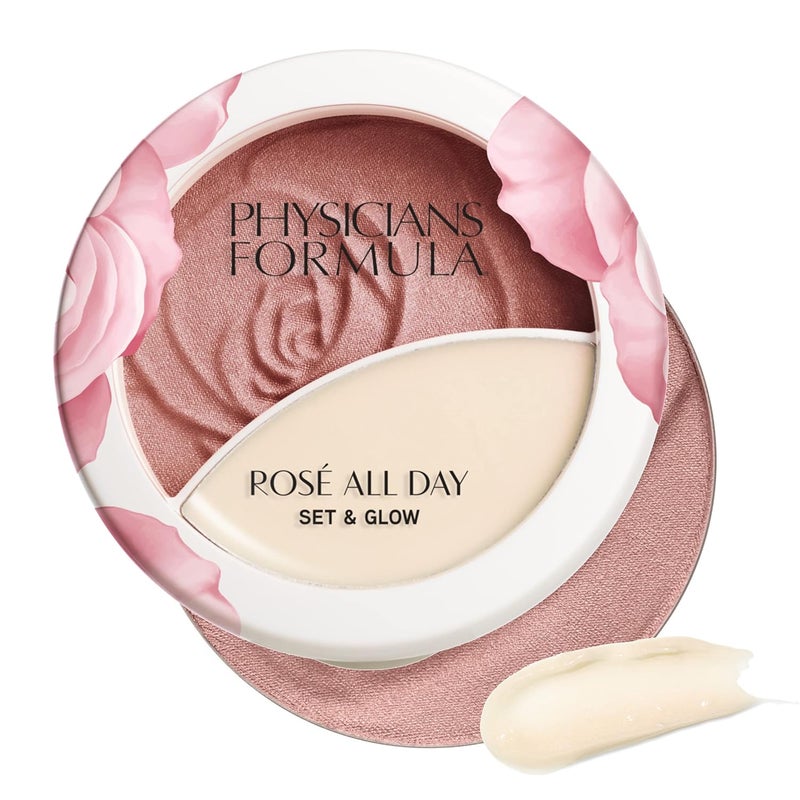 Physicians Formula Ros All Day Set  Glow Highlighter Face Makeup Powder Brightening Rose Dermatologist Approved