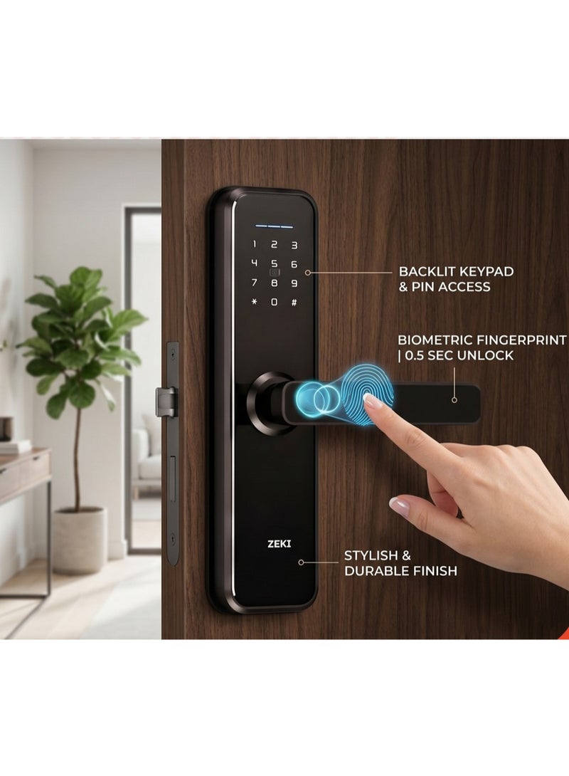ZEKI Smart Door Lock with Fingerprint & Keypad - Image 1