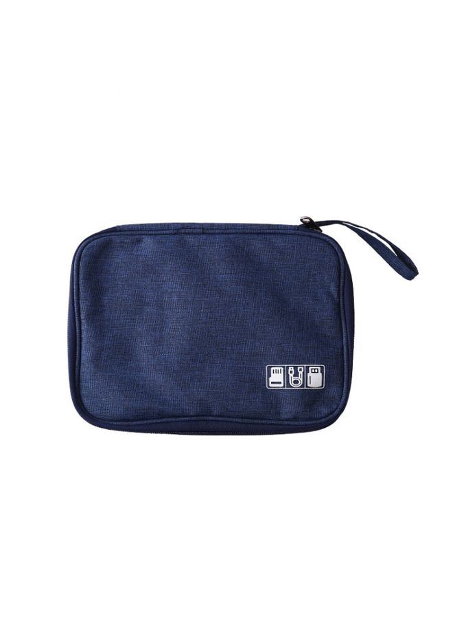 BURAQ Power Hard Drive Digital Accessories Dustproof Storage Bag, Style: Data Cable Bag (Navy)  - Image 1