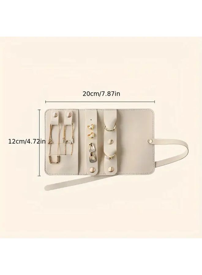 Black Portable Jewelry Organizer Travel Bag for Earrings Rings and Accessories Storage Case - Image 3