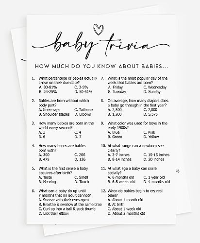 All-Ewired-Up All Ewired Up Baby Trivia Game (50-Cards) Fun Baby Shower Game Activity, Gender Neutral Boy or Girl - Image 1