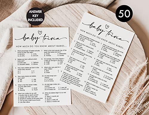 All-Ewired-Up All Ewired Up Baby Trivia Game (50-Cards) Fun Baby Shower Game Activity, Gender Neutral Boy or Girl - Image 3