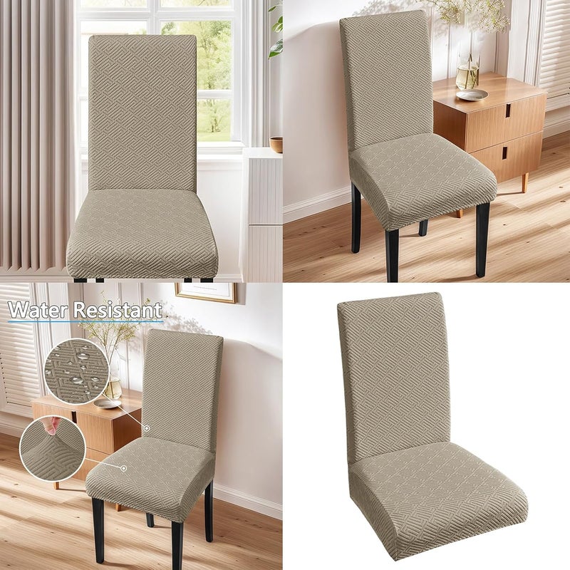 Resilients Waterproofs Seat Protectors Jacquards Mazes Stretchable Materials for Dining Chairs Furnitures Hotel Decoration Long Fabric Elastics Mazes Pattern Chair Slipcover - Image 2