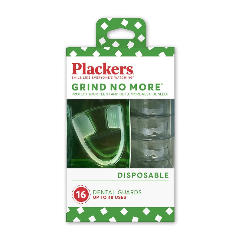 Plackers Plackers Grind No More Night Guard, Nighttime Protection for Teeth, BPA Free, Sleep Well, Ready to Wear, Disposable, One Size Fits All, 16 Count - Image 1