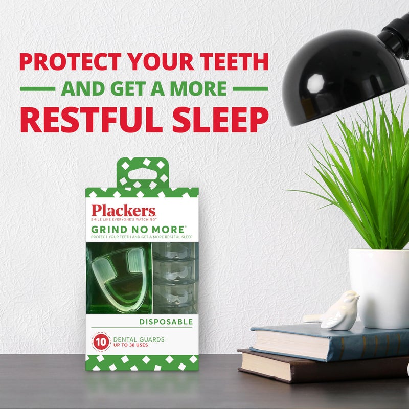 Plackers Plackers Grind No More Night Guard, Nighttime Protection for Teeth, BPA Free, Sleep Well, Ready to Wear, Disposable, One Size Fits All, 16 Count - Image 2