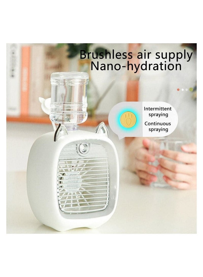 Y&D Portable Air Conditioner Fan,3 Speed Modes Desk Fan Quiet Personal Mini Humidifier Kid Lightweight Hand-Held Hydrating Spray 1200 ML for Home,Office and Travel  - Image 1