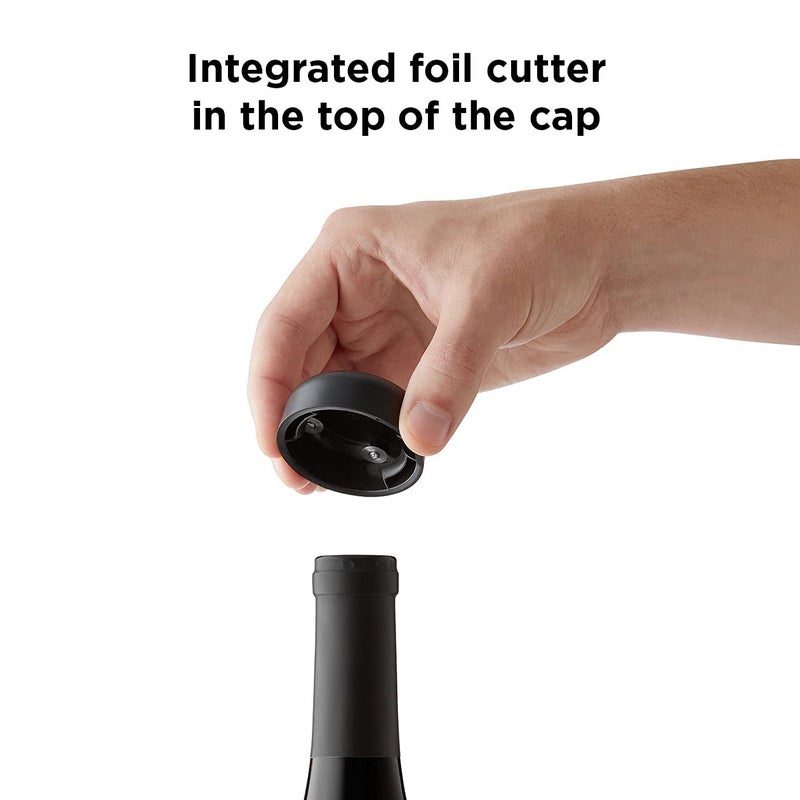 rabbit Rabbit Automatic Electric Corkscrew Wine Bottle Opener, One Size, Shiny Black  - Image 4