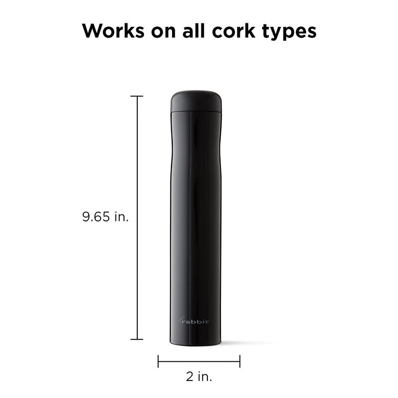 rabbit Rabbit Automatic Electric Corkscrew Wine Bottle Opener, One Size, Shiny Black  - Image 2