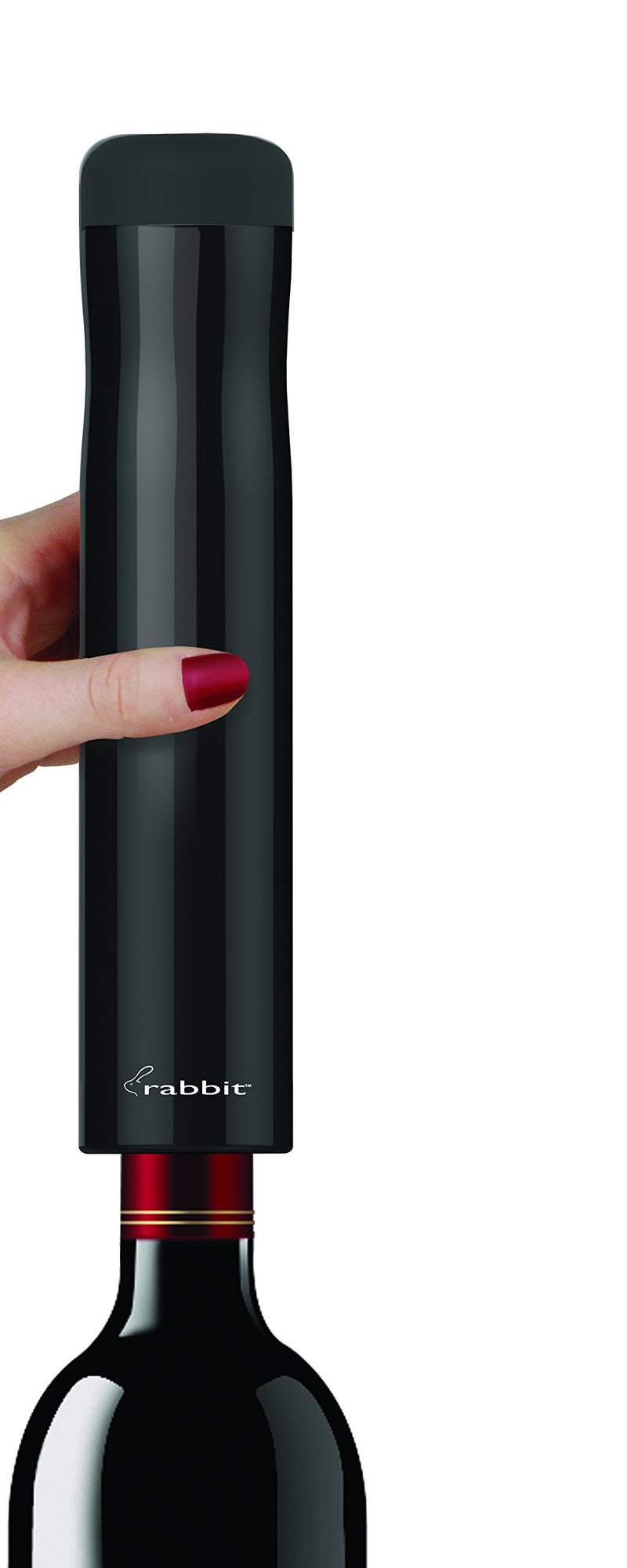 rabbit Rabbit Automatic Electric Corkscrew Wine Bottle Opener, One Size, Shiny Black  - Image 1