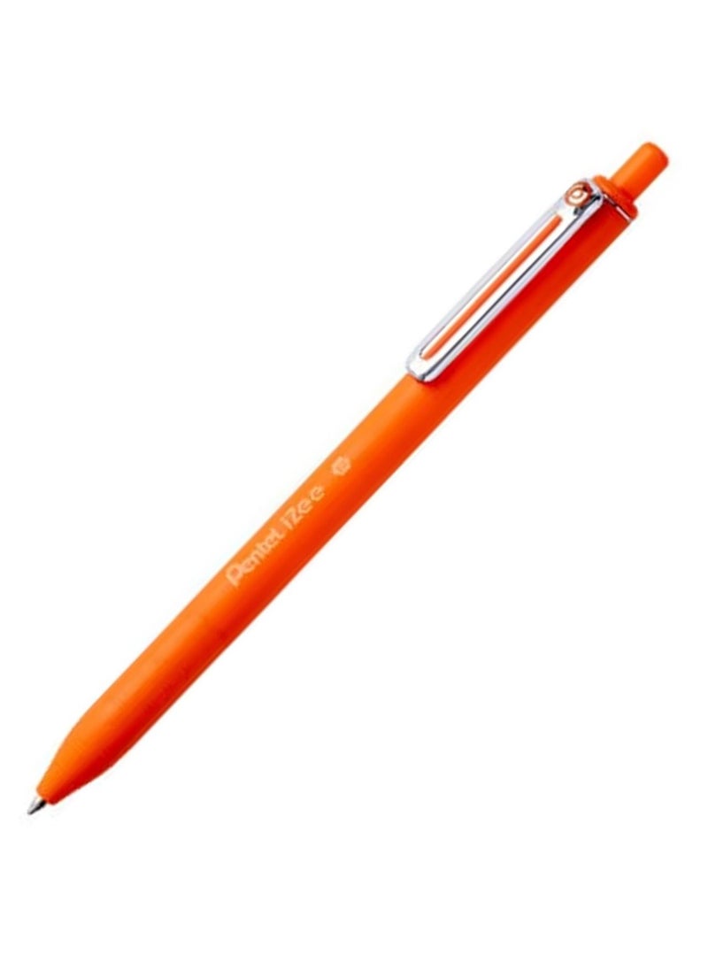 Pentel - 12-Piece Izee Retractable Ballpoint Pen 1.0mm Tip Orange Ink - Image 1