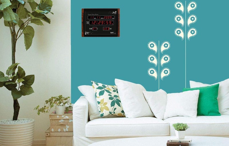 Ajanta Quartz Plastic Digital Red Led Rectangle Wall Clock Olc - 105 (39.6 Cm X 3.1 Cm X 29.6 Cm) - Image 4