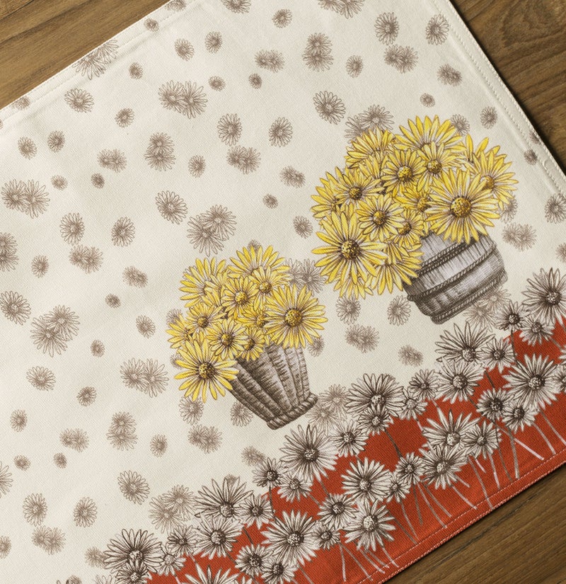 Maison d' Hermine Maison d' Hermine Placemats 100% Cotton Decorative Cloth Place Mat Washable Dinner Placemat  Holiday  Dinner  Wedding  Baby Shower & Dining  Bagatelle - Thanksgiving/Christmas (Set of 4)  - Image 4