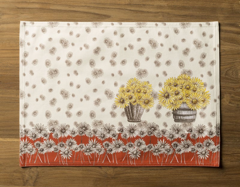 Maison d' Hermine Maison d' Hermine Placemats 100% Cotton Decorative Cloth Place Mat Washable Dinner Placemat  Holiday  Dinner  Wedding  Baby Shower & Dining  Bagatelle - Thanksgiving/Christmas (Set of 4)  - Image 2