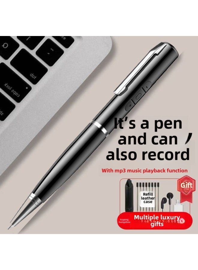 Recording Pen Portable Professional High-definition Noise Reduction Students Class Recording Listening Music MP3 Player Long Standby-Body Color:Black 【professional Edition】 Recording + Writing-Memory Capacity:Other/other-8g 【small Memory】 Comes With Pen Refill + Pen Case + Lossless Earphones - Image 2
