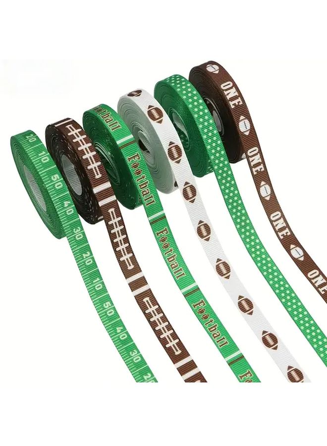 Brown Rugby Ribbon Ball Thread 5 Yards DIY Bow Gift Box Packaging Decorative Tape - Image 1