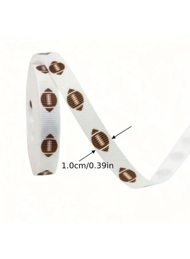 Brown Rugby Ribbon Ball Thread 5 Yards DIY Bow Gift Box Packaging Decorative Tape - Image 3