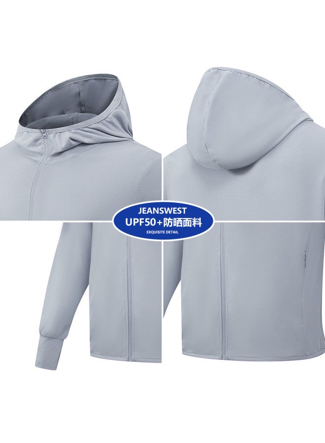 Jeanswest Summer Lightweight Outdoor Uv Protection Printed Sun Hoodie For Men, Youth Sports Fashion Casual Jacket - Image 5