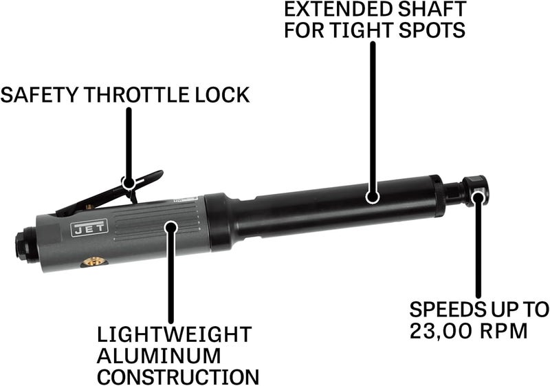 JET 14Inch Pneumatic Extended Die Grinder 23000 RPM Model JAT402 - Image 2