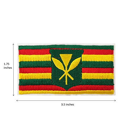 Cute-Patch Hawaii State Flag Embroidered Iron on sew on Patch Hawaiian Kanaka Maoli Badge - Image 2
