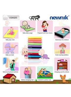 Newnik Baby Mat Waterproof Dry Sheet/Reusable Absorbent Sheets/Underpads (Size: 140Cm X 100Cm) Peach, Large  - Image 3