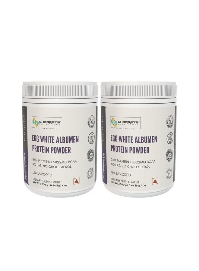 Sharrets Egg White Albumen Unflavored Protein Powder - 200G X 2, Clean Fuel For Your Fitness. - Image 1
