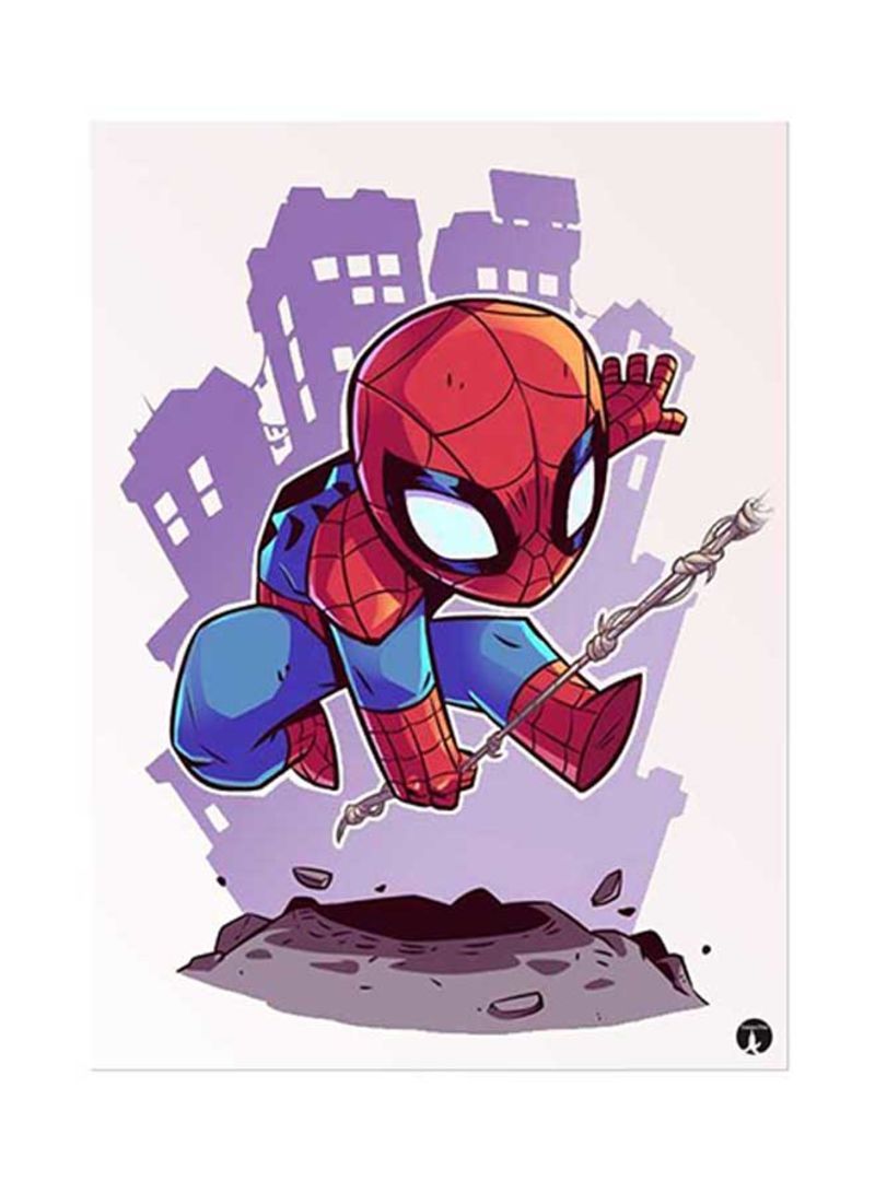 RKN Spiderman Metal Plate Poster Multicolor 15x20centimeter